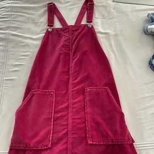 Hot pink overalls